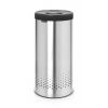 BRABANTIA veļas grozs, 35l, ar melnu plastm. vāku, Matt steel - 103469
