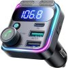 FM Transmitter for Car Joyroom JR-CCB01, Dual-Mic, 48W (Black)