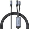 Cable Speedy USB-C do USB-C + Lightning Joyroom SA21-1T2/ 100W / 1.5m (black)