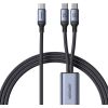 Cable Speedy USB-C to 2x USB-C Joyroom SA21-1T2/ 100W / 1.5m (black)