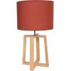 Table lamp WOODEN H44,5cm, red