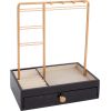 Jewelry stand LARA, with a drawer, black