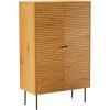 Cabinet LINE 80x40xH130cm, melamine with oak bark