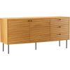 Sideboard LINE 150x40xH74cm, melamine with oak bark