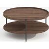 Coffee table CINDY D80xH40cm, melamine light walnut