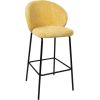 Bar chair ZIVA yellow corduroy