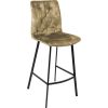 Bar chair AFTON brown velvet