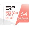 Silicon Power Superior MicroSDXC 64 GB Class 10 UHS-I/U3 A1 V30 (SP064GBSTXDV3V20SP)