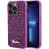 Guess PU Disco Script Metal Case Aizsargapvalks Priekš Apple iPhone 15 Pro