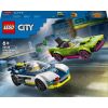 LEGO City Policijas automašīna un pakaļdzīšanās jaudīgai automašīnai (60415)