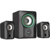 Fenda F&D F590X 2.1 Multimedia Speakers, 60W RMS, Full range speaker: 2x3"+ 5.25'' Subwoofer, BT 5.3/AUX/USB/Coaxial/LED Display/RGB multi-color lighting mode/Remote Control/Black
