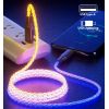 Fusion LED USB-A kabelis ar Apple Lightning 20W | 2,4A | 100 cm