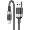 KAKUSIGA KSC-696 USB-A -> Lightning uzlādes kabelis 15W | 120 cm pelēks