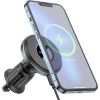(Ir veikalā) Borofone Car holder BH202 Seaside magnetic charging to air vent mount for Magsafe 15W black Bezvadu lādētājs