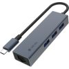 USB разветвитель Devia Leopard Type-C To USB 3.1 + USB3.0*4 цвет серый