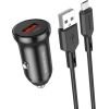 Car charger Borofone BZ18 Quick Charge 3.0 18W + MicroUSB black