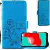 Case Flower Book Samsung A037 A03s dark blue
