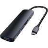 Adapter Devia Leopard Type-C To USB3.0*3+PD+Cardreader 5 In 1 HUB grey