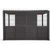 Louver sliding wall for gazebo MIRADOR-111 4m, dark grey