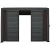 Middle panel of louvers wall for gazebo MIRADOR-111, blackish brown wood looking