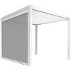 Pull-down screen for gazebo MIRADOR 4m, white/light grey