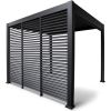 Louvers wall for gazebo MIRADOR-111 4m, dark grey