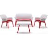 Bica Комплект садовой мебели Luxor Lounge Set белый/красный