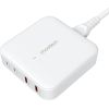 Deskop charger Choetech PD8008,  2x USB-C, 2x USB-A, GaN, 100W (white)