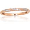 Золотое кольцо #1101173(Au-R+PRh-W)_DI, Красное Золото 585°, родий (покрытие), Бриллианты (0,04Ct), Размер: 16.5, 1.21 гр.