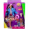 Lalka Barbie Mattel Extra Moda - Sportowa sukienka/Czarno-różowe włosy (GRN27/HDJ46)