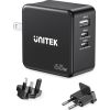 UNITEK CHARGER GAN, PD 65W 2X USB-C, USB-A, TRAVEL