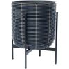 Кашпо WICKER с основанием 38x38xH49cm, черный