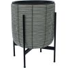 Кашпо WICKER с основанием 38x38xH49cm, серый