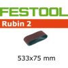 Festool Smilšpapīra lenta lenšu slīpmašīnai Rubin2; 75x533 mm; P80; 10 gab.