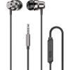 Dudao in-ear headphones headset with remote control and microphone 3.5 mm mini jack silver (X10 Pro silver)
