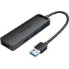 USB 3.0 4-Port Hub with Power Adapter Vention CHLBB 0.15m, Black