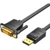DisplayPort to DVI Cable 1.5m Vention HAFBG (Black)