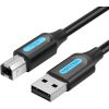 USB 2.0 A to B cable Vention COQBJ 8m Black PVC