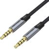 TRRS 3.5mm Male to Male Aux Cable 1.5m Vention BAQHG Gray