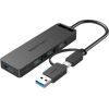 USB 3.0 4-Port Hub with USB-C and USB 3.0 2-in-1 Interface and Power Adapter Vention CHTBB 0.15m Usb HUB
