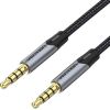 TRRS 3.5mm Male to Male Aux Cable 1m Vention BAQHF Gray