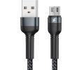 Cable USB Micro Remax Jany Alloy, 1m, 2.4A (black)
