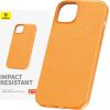 Phone Case for iPhone 15 ProMax Baseus Fauxther Series (Orange)