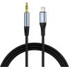 Cable Vipfan L05 Lightning to mini jack 3.5mm AUX, 1m (gray)