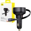 Car Charger Baseus Enjoyment Pro with lightning cable + USB-C , 55W (black)