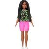 Lalka Barbie Mattel Fashionistas Modna przyjaciółka - różowe szorty, warkoczyki (GYB00)
