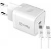 CELLY USB-C 20W+LIGHTNING CABLE WHITE