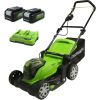 Zāles pļāvējs Greenworks G24X2LM41K4X; 48 V; 2x4,0 Ah akum.