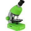 Mikroskops, Bresser Juniors 40x-640x, Zaļš ar eksperimenta komplektu, ar telefona adapteri