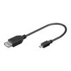 Logilink 0.2m USB 2.0 A/Micro-B 0.2 m, Black